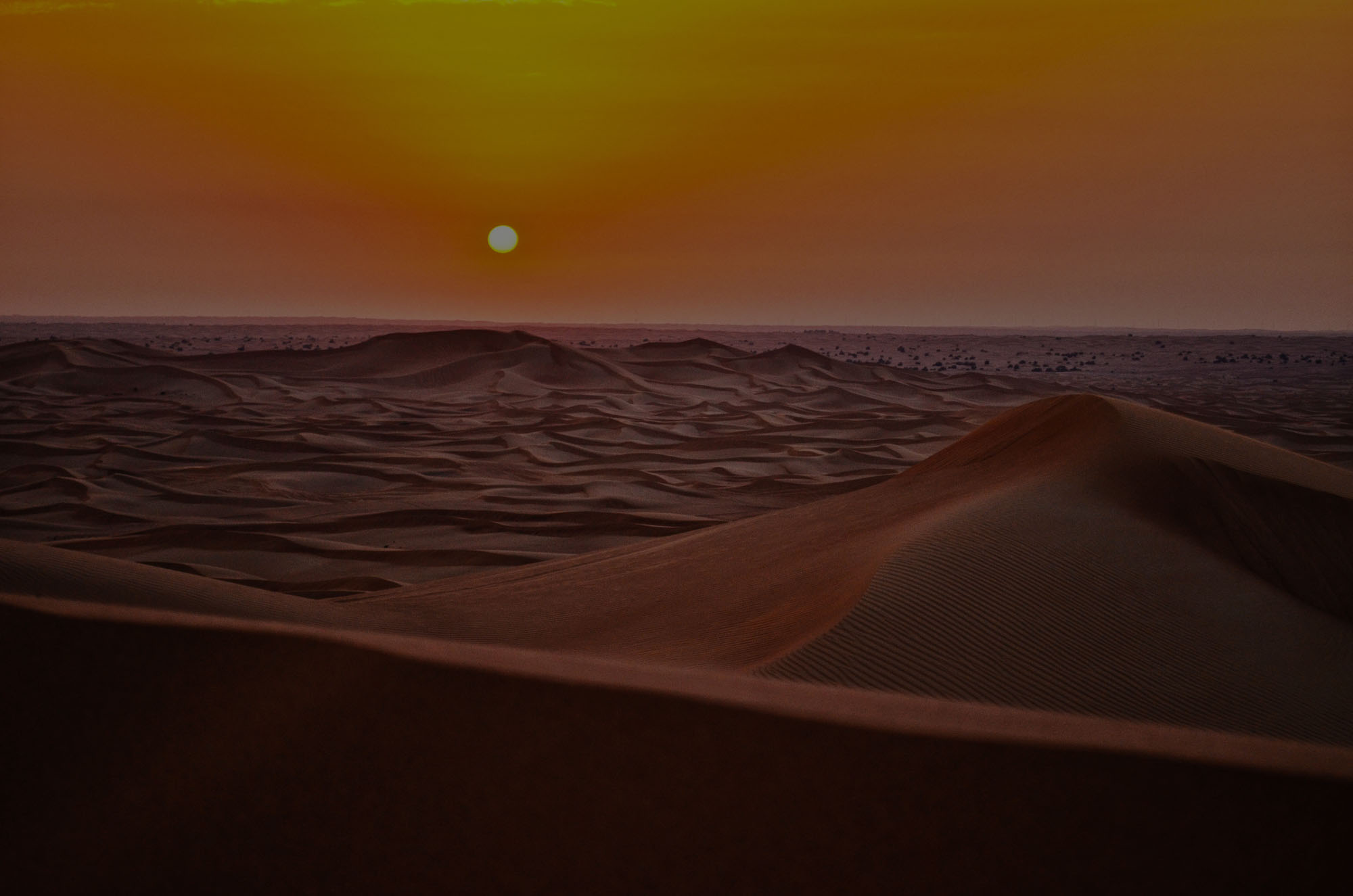 Sandy and arid desert at southern most point in Variety National Park